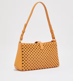 Nova woven Chain-Handle shoulder Bag in orange