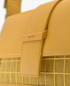 Pedro Capri Mesh Shoulder Bag in a pale yellow color.