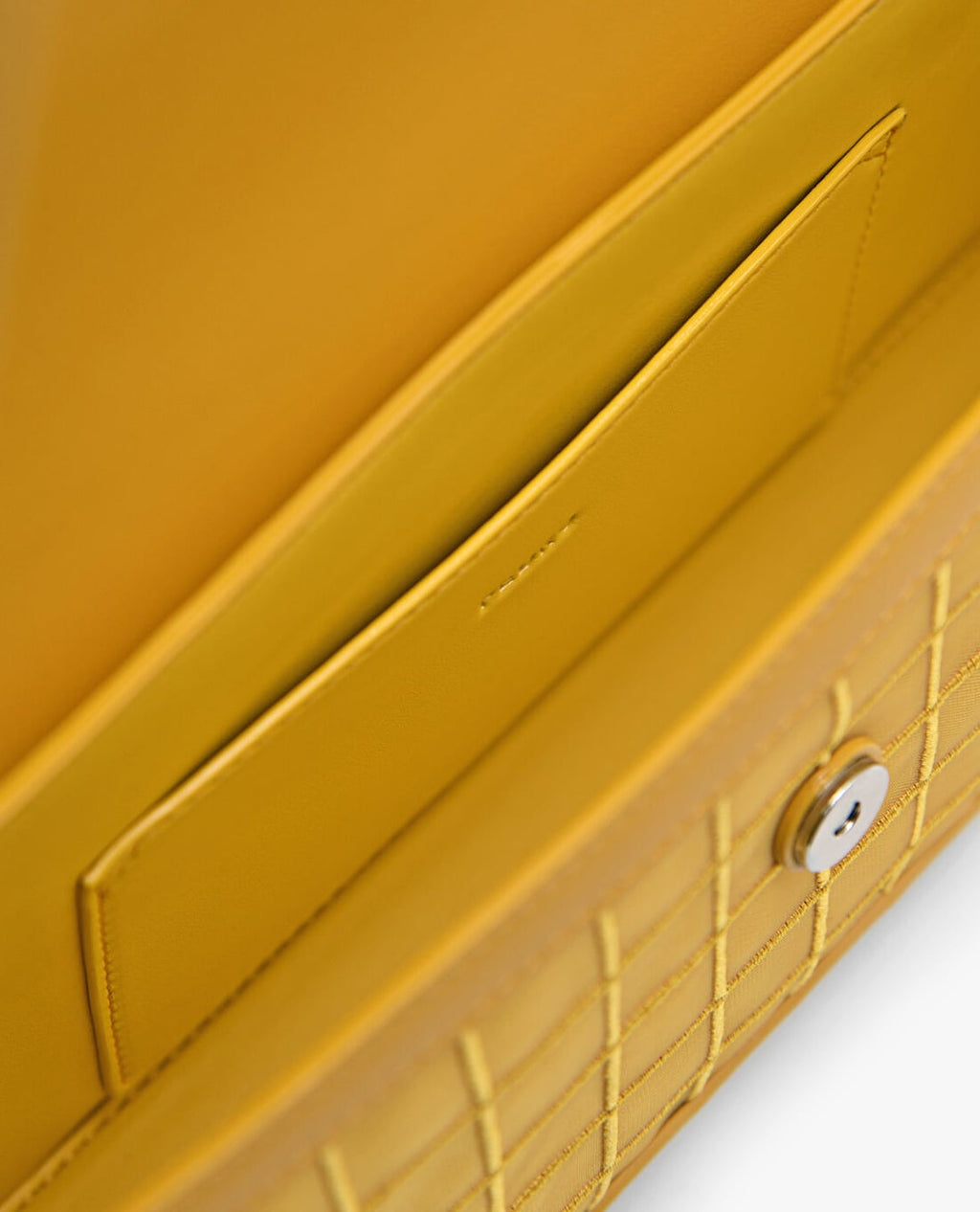Pedro Capri Mesh Shoulder Bag in a pale yellow color.