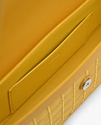 Pedro Capri Mesh Shoulder Bag in a pale yellow color.