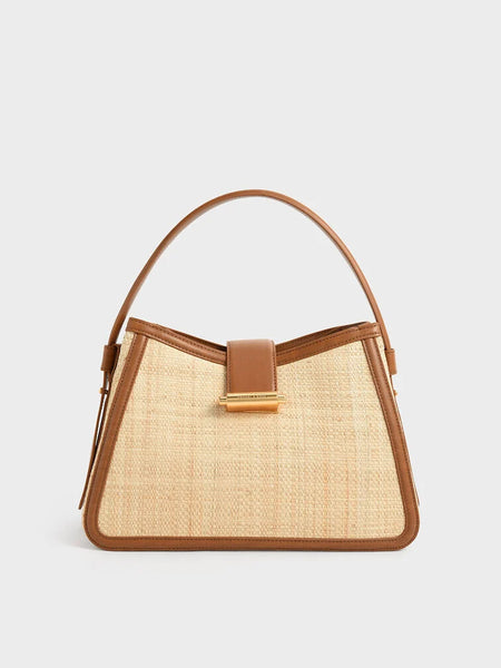 Lola Belted Hobo Bag - Caramel