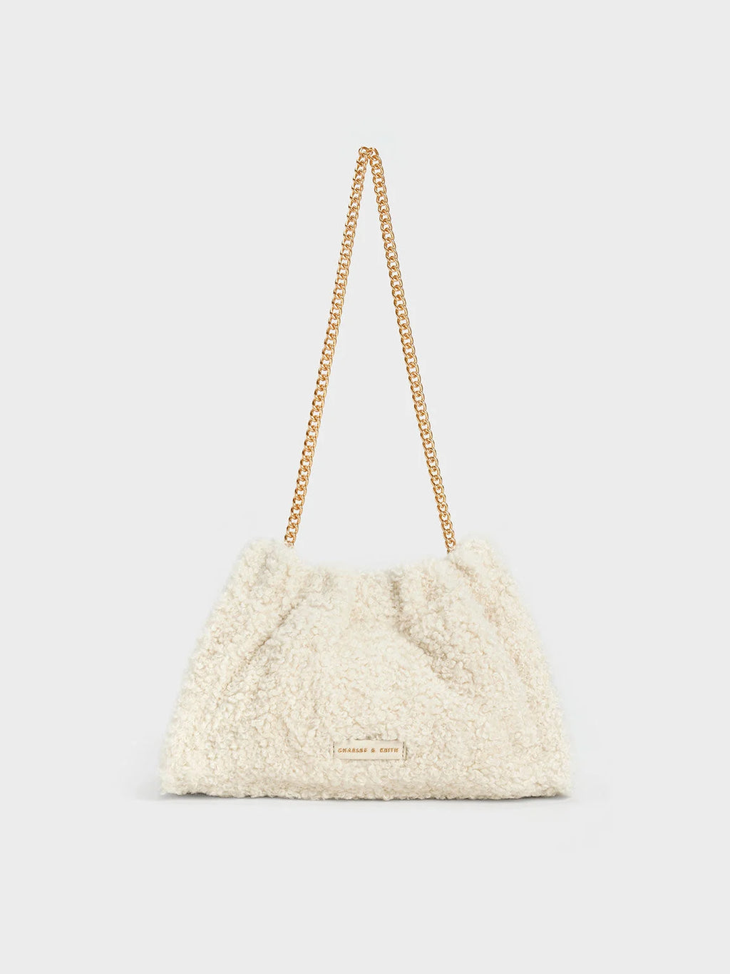 Cyrus Slouchy Chain Handle Bag - Cream