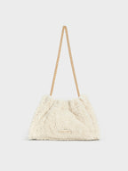 Cyrus Slouchy Chain Handle Bag - Cream