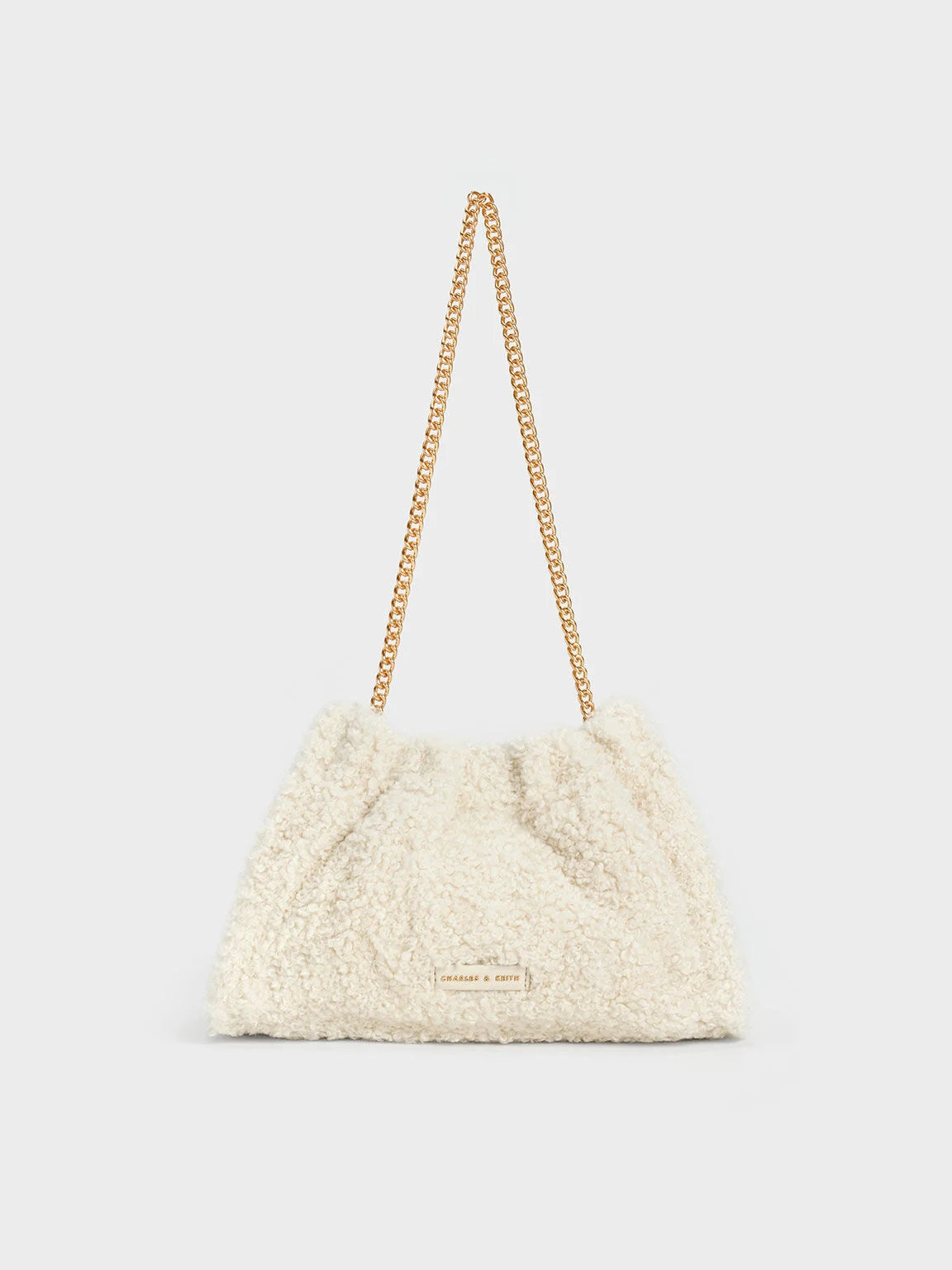 Cyrus Slouchy Chain Handle Bag - Cream