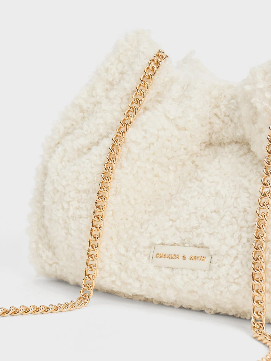Cyrus Slouchy Chain Handle Bag - Cream