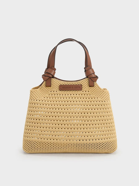 Ida Knotted Handle Knitted Tote Bag
