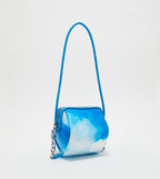 Ridley Chain-Link Boxy Bag in a blue cloud print design