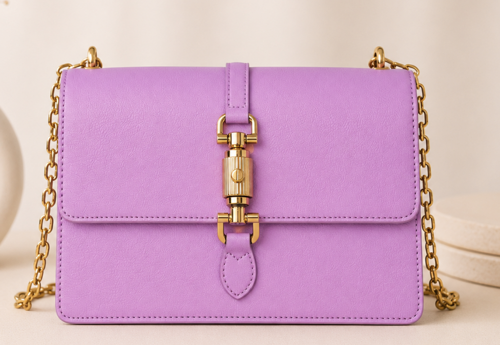 CH&K Lavender Purple Chain Shoulder Bag