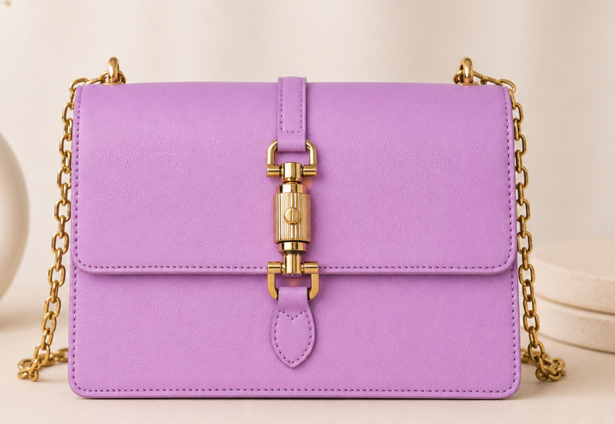 CH&K Lavender Purple Chain Shoulder Bag