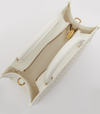 CH&K Elegant Ivory Woven Tote Bag