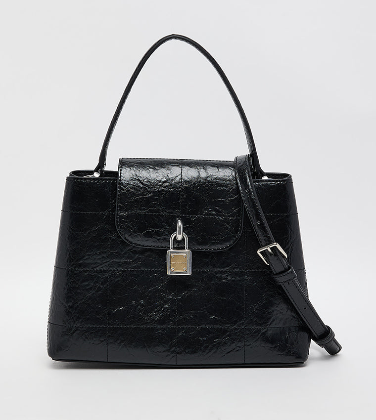 Suki textured top handle bag