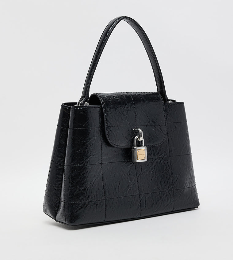 Suki textured top handle bag