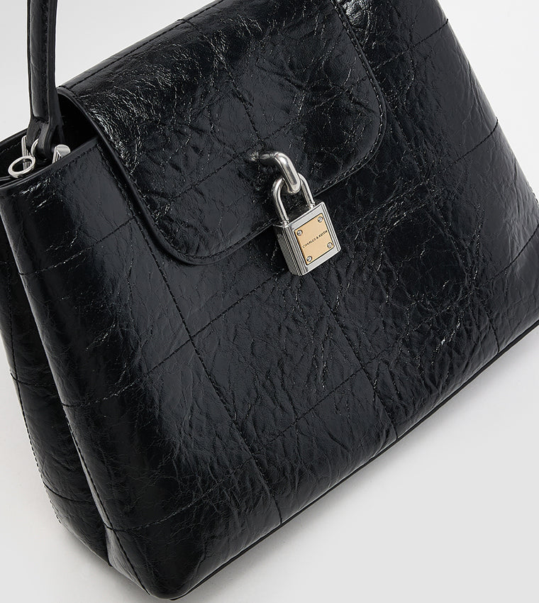 Suki textured top handle bag