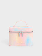 Swirl-Print Vanity Case in multi-color.