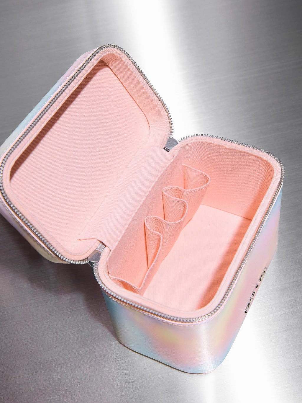 Swirl-Print Vanity Case in multi-color.