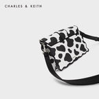 Waverly cow print scallop-trim mini bag