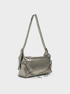 Xylia shoulder bag in a metallic silver/grey finish