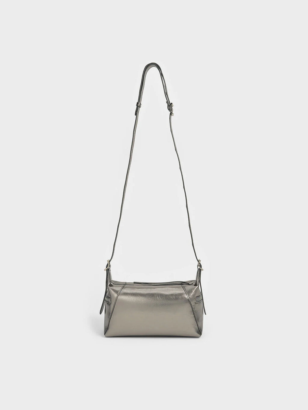 Xylia shoulder bag in a metallic silver/grey finish