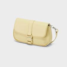 Zetta Belt Buckle Mini Bag in butter yellow