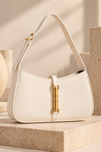 CH&K Ivory Elegant Shoulder Bag – Gold Accent Edition