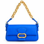 CH&K Electric Blue Mini Shoulder Bag – Gold Chain Edition