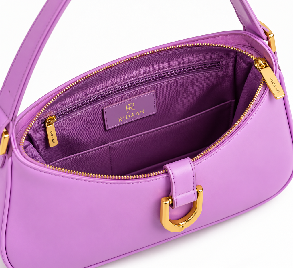 CH&K Elegant Lavender Shoulder Bag – Gold Buckle Edition