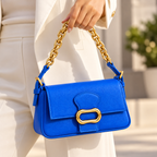 CH&K Electric Blue Mini Shoulder Bag – Gold Chain Edition