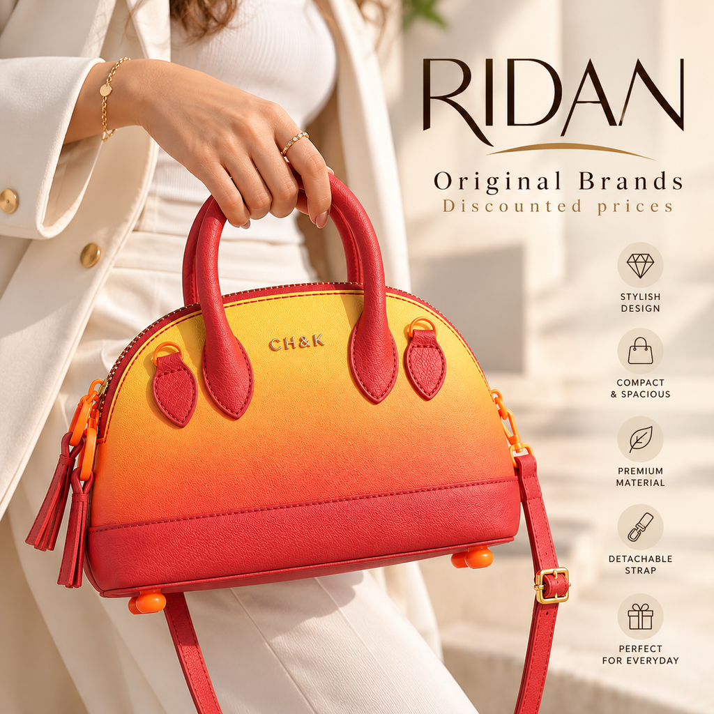 CH&K Sunset Gradient Mini Handbag – Yellow, Orange & Coral