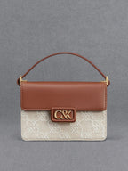Leather, Canavas two-tone boxy bag