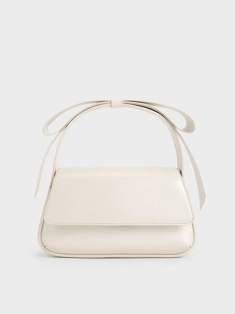 minimalist white leather crossbody bag
