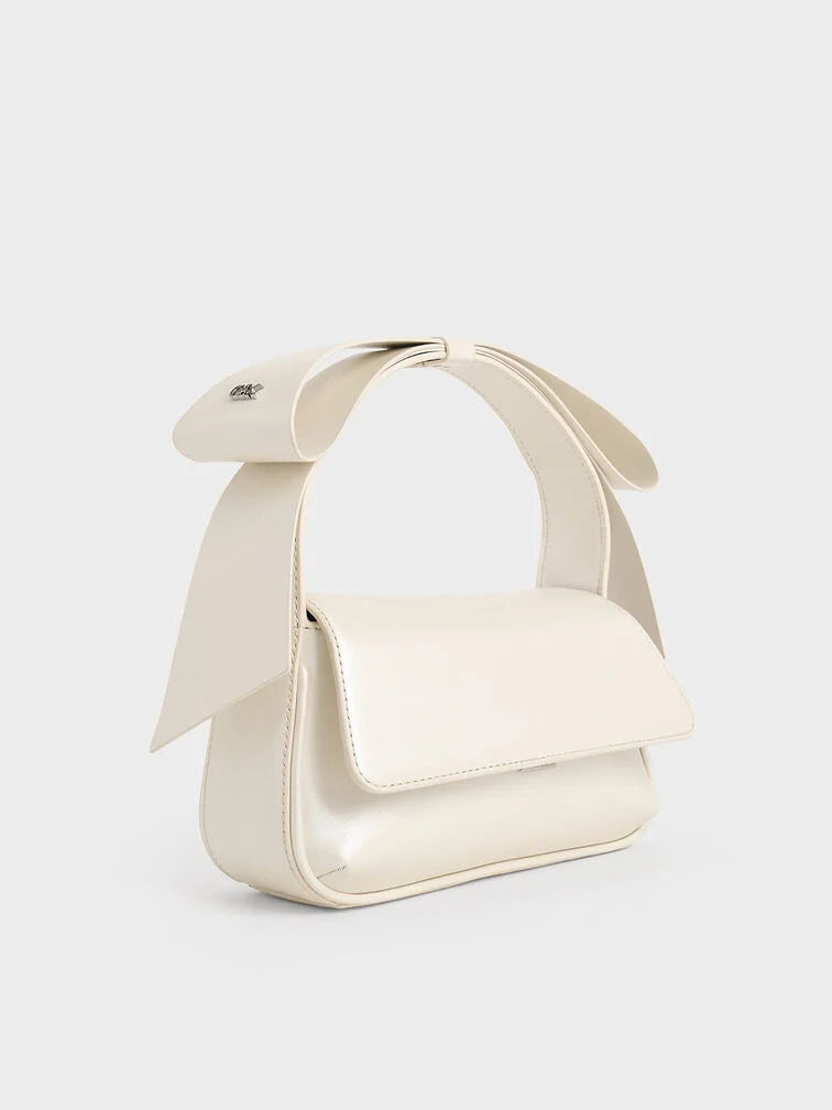 minimalist white leather crossbody bag