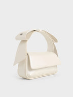 minimalist white leather crossbody bag