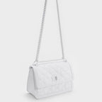 Micaela Quilted Chain Bag In White